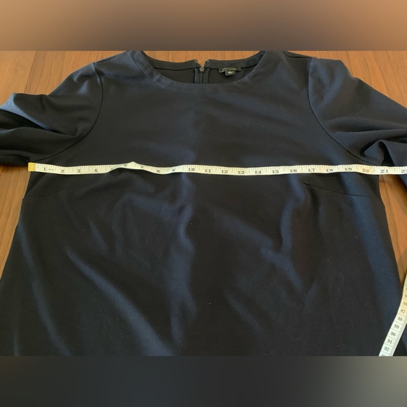 Ann Taylor Dress embroidered long sleeves Navy Blue size Large - Picture 9 of 12